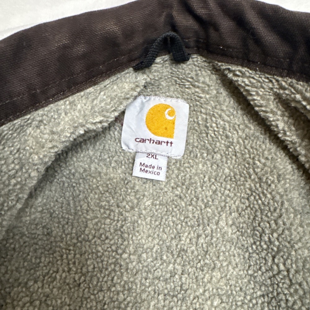 Vintage Carhartt Sherpa Jacket‎ C61 ARG Size 2XL Army Green - Picture 15 of 16